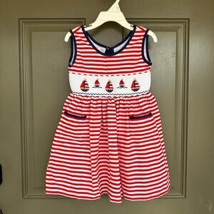 Claire & Charlie Smocked Cotton Dress 2‎